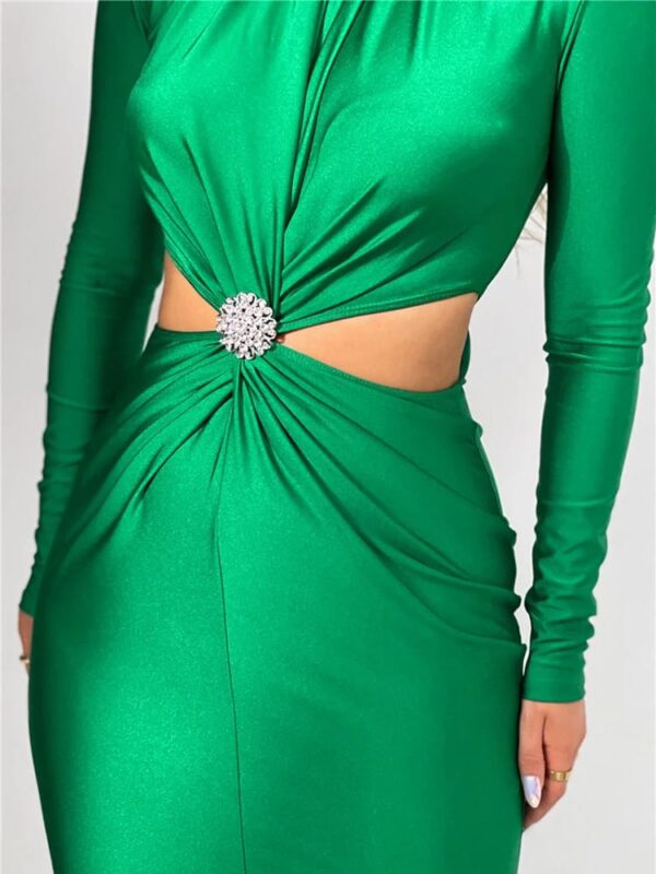 Elegant Turtleneck Evening Dress