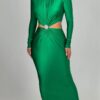 Elegant Turtleneck Evening Dress