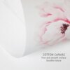 Cotton canvas with a pink floral print, showcasing Grace and a fine, smooth surface texture.